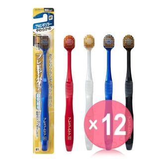 EBISU - Premium Care Toothbrush 7 Row Regular Soft No.81 (x12) (Bulk Box)