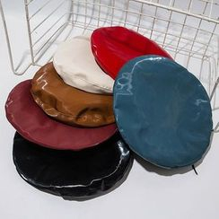 Hat Society - 仿皮貝雷帽 Hat Society - 仿皮貝雷帽