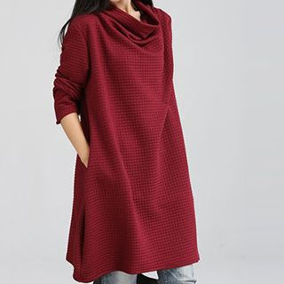 cowl shift dress