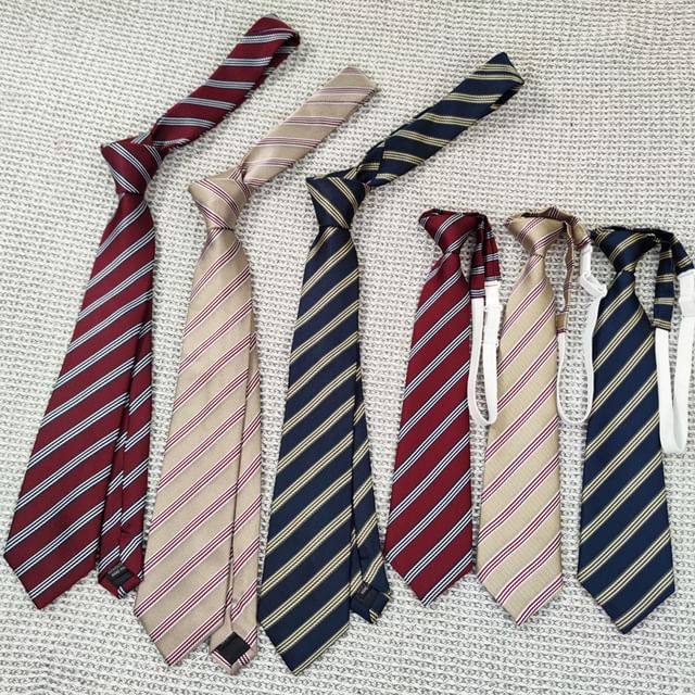 Prodigy-Striped Neck Tie Pre Tied Neck Tie