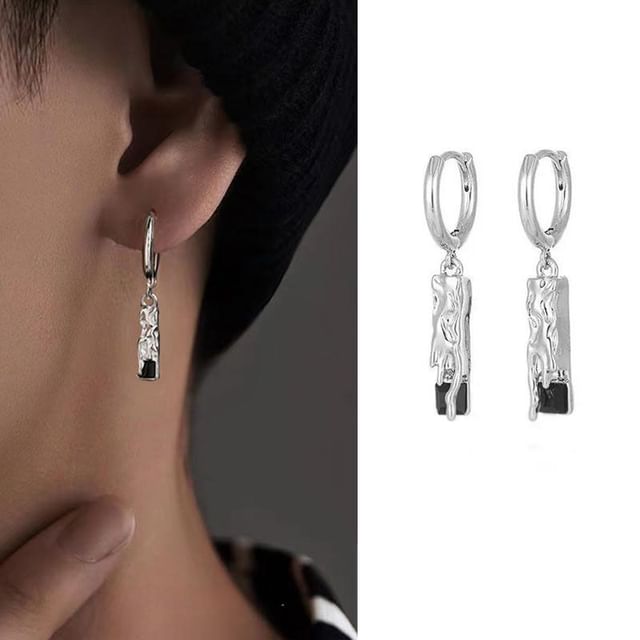 Lilafey-Irregular Bar Drop Hoop Earring