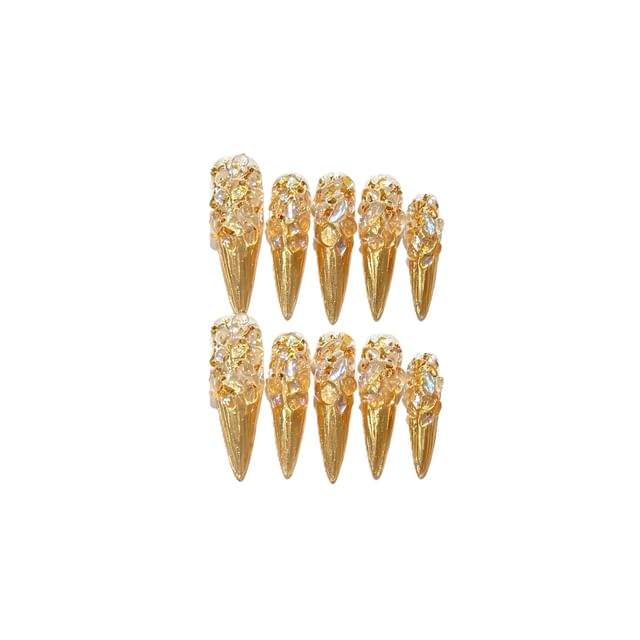 eovda-Faux Crystal Press On Nail