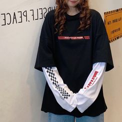 Juku Girls - Mock Two Piece Long-Sleeve T-Shirt Juku Girls - Mock Two Piece Long-Sleeve T-Shirt