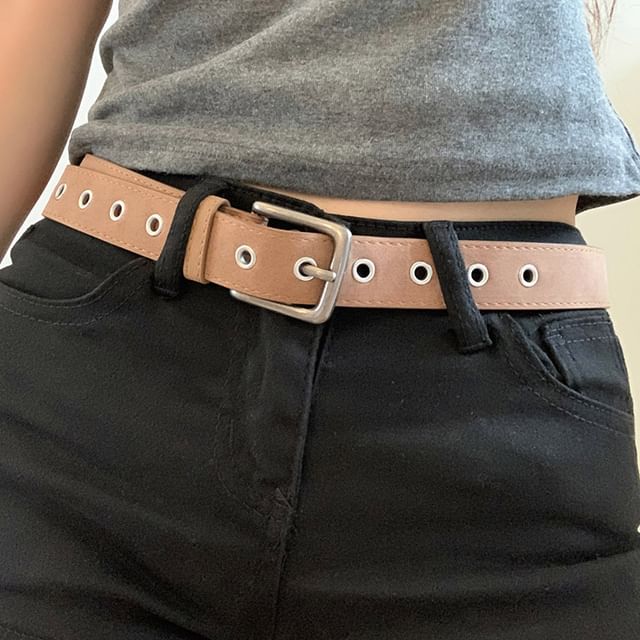 Pompabee-Faux Leather Belt