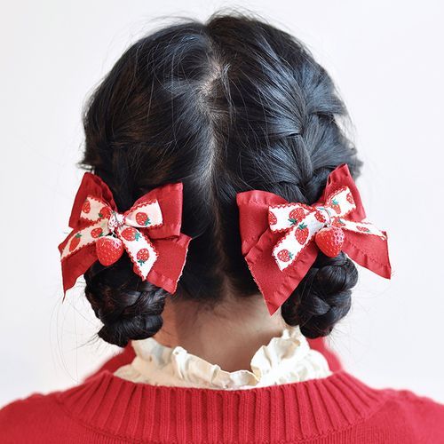 HIME - Strawberry Ribbon Hair Clip