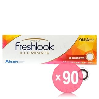 Alcon - Freshlook 1 Day Illuminate Color Lens Jet Black 30 pcs (x90) (Bulk Box)