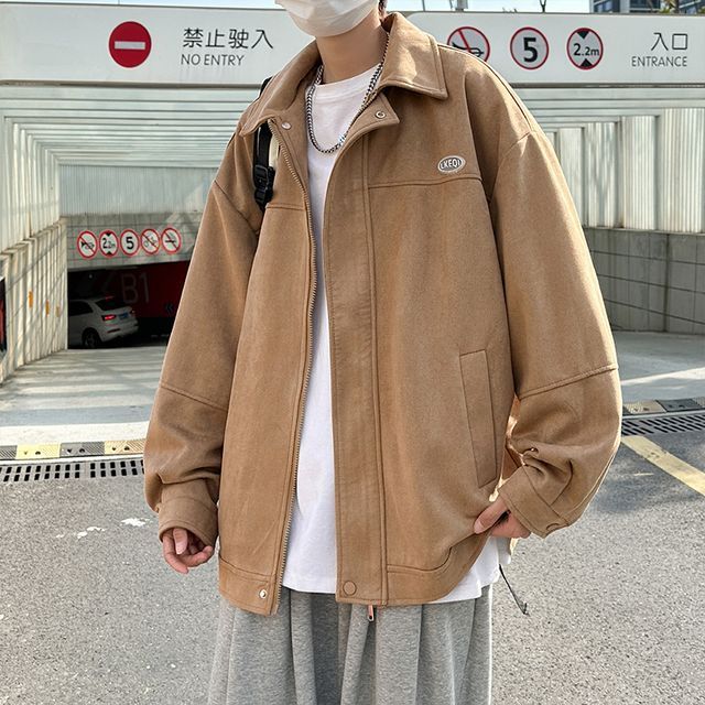 Trimecca-Plain Zip-Up Jacket