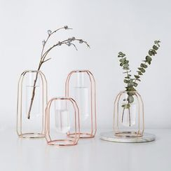 Baeps - Iron & Glass Vase Baeps - Iron & Glass Vase