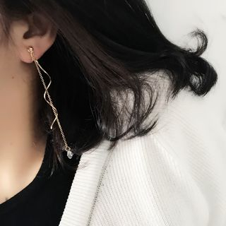 PANGU-Rhinestone Drop Earring