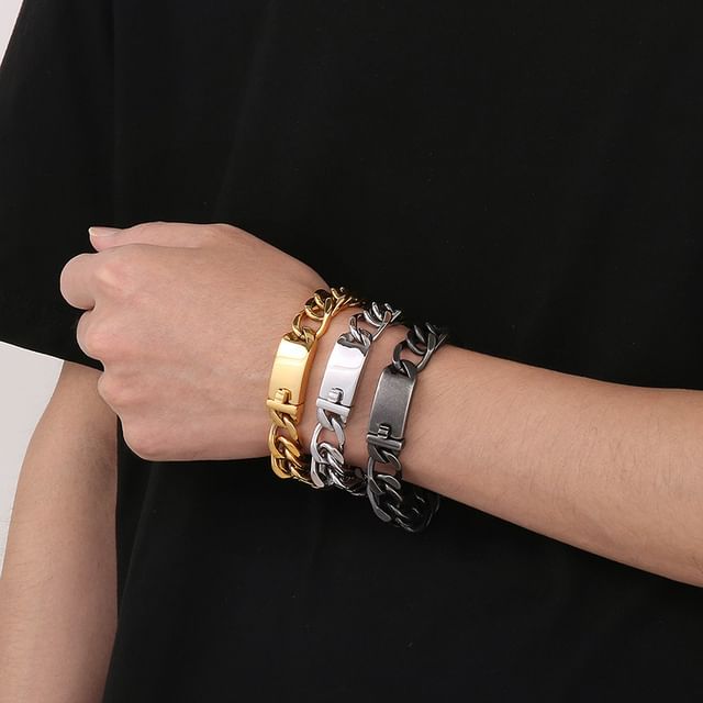 Tenri-Plain Link Chain Bracelet