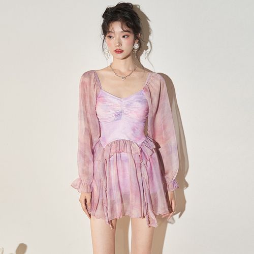 Tie dye swim clearance dress