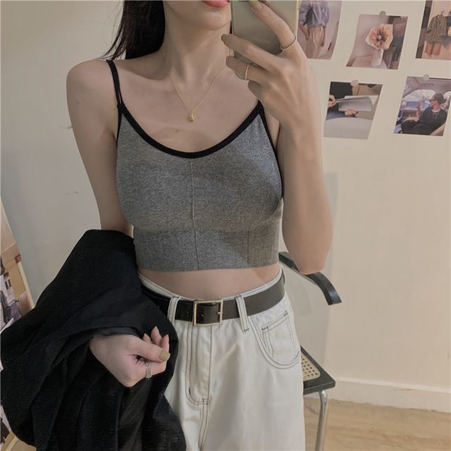 Moon City-Spaghetti Strap Padded Bralette