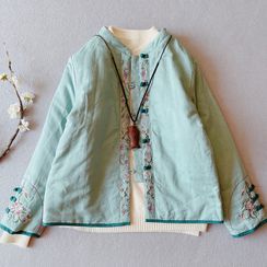 Vateddy - Traditional Chinese Frog Buttoned Padded Jacket