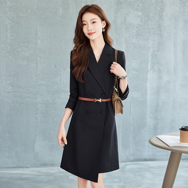 princess polly baby blue dress Black Victoria Beckham Asymmetrical Blazer Dress