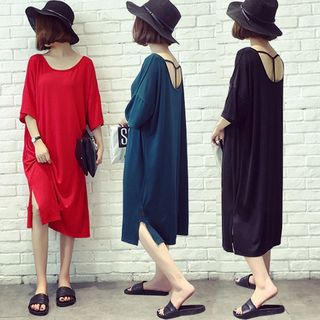 Elbow sleeve t shirt dress Clearance