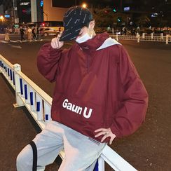 Cowpow - 抓毛内衬字母连帽卫衣 Cowpow - 抓毛内衬字母连帽卫衣