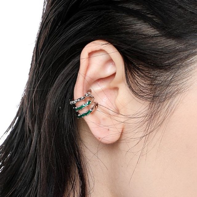 Fireflicka-Rhinestone Layered Cuff Earring