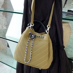 Milva - Genuine Leather Crossbody Bucket Bag