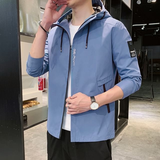 Bay Go Mall-Hooded Zip-Up Jacket