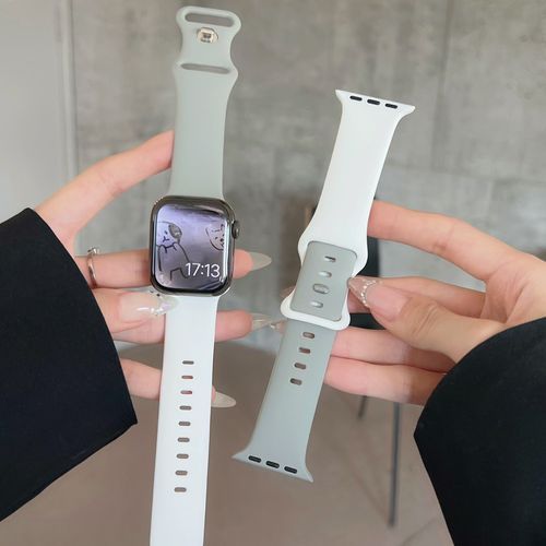 Quirtz Two Tone Silicone Apple Watch Band YesStyle