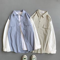 Cowpow - Color Block Shirt Jacket Cowpow - Color Block Shirt Jacket
