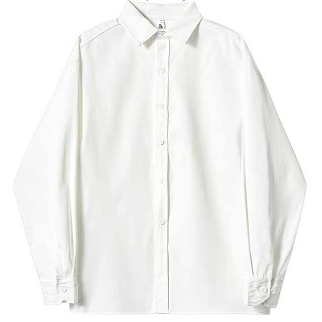Lady Jean-Plain Button-Up Shirt