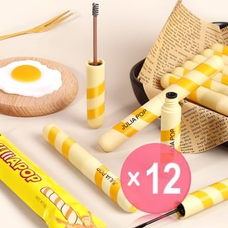 JULIA POP - Rotating Cheese Slender / Glitter Mascara - 6 Colours (x12) (Bulk Box)