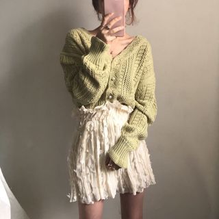 pearl knit cardigan