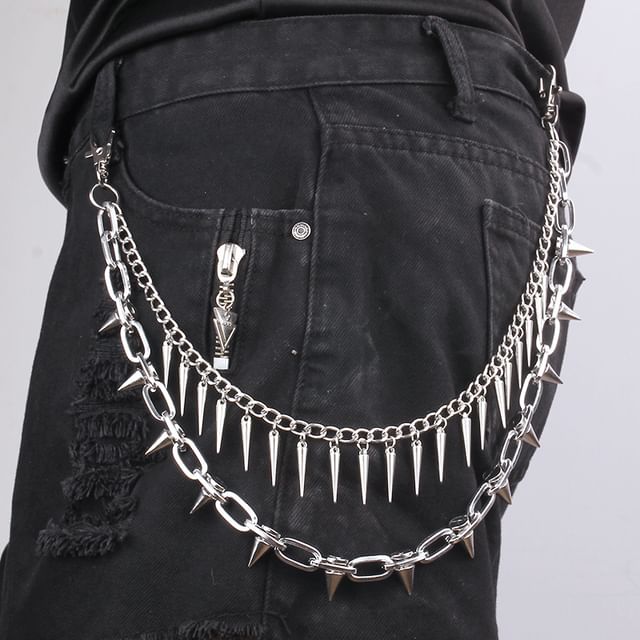 Poyol-Spiked Layered Waist Chain