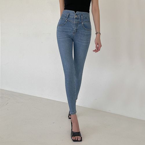 DABAGIRL - High-Waist Washed Skinny Jeans | YesStyle