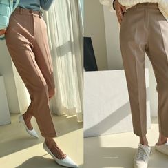 NANING9 - Fleece-Lined Slim-Fit Dress Pants