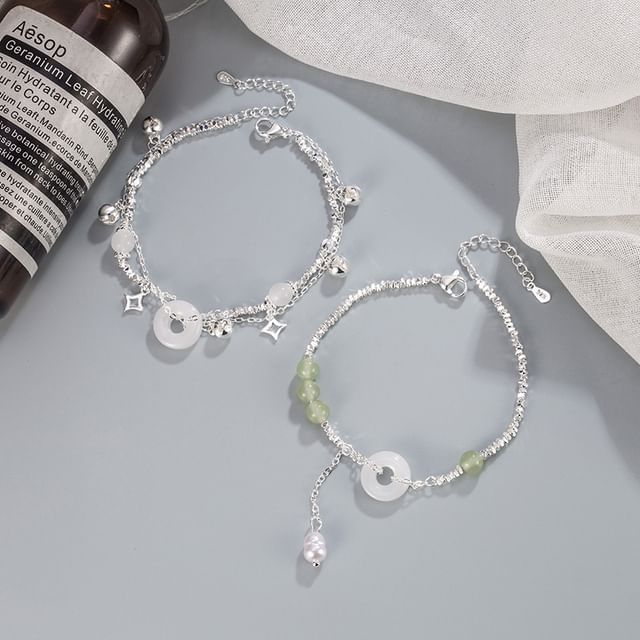 Forainer-Faux Gemstone Alloy Bracelet Various Designs