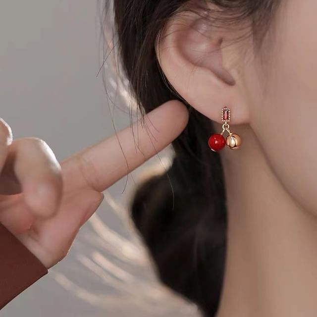 Toinianimos-Sterling Silver Ball Drop Earring