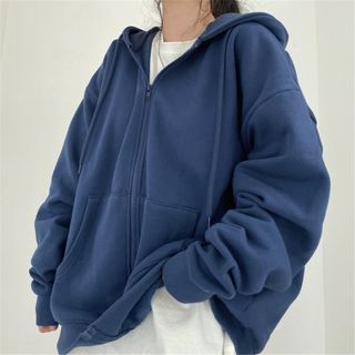 monroll - Plain Zip-Up Hoodie | YesStyle