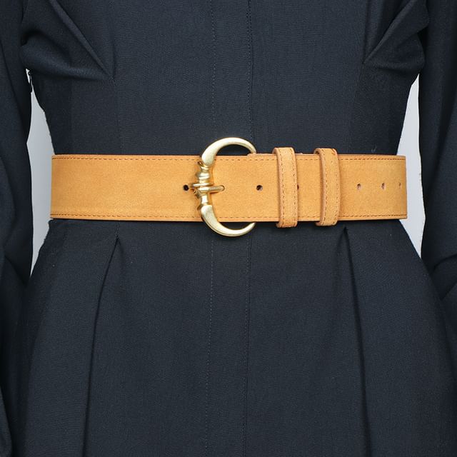 Poyol-Faux Suede Belt
