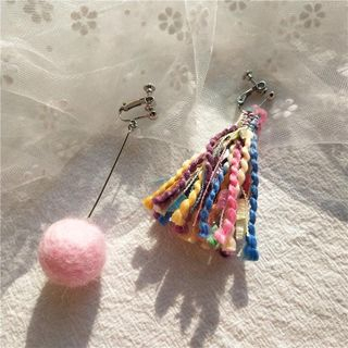 Jael-Pom Pom Tassel Drop Earring
