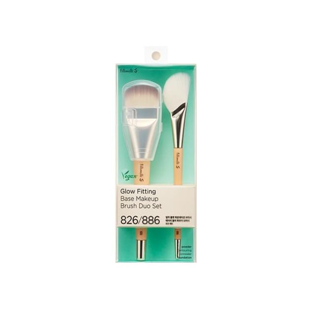 fillimilli Glow Fitting Base Makeup Brush Duo Set YesStyle