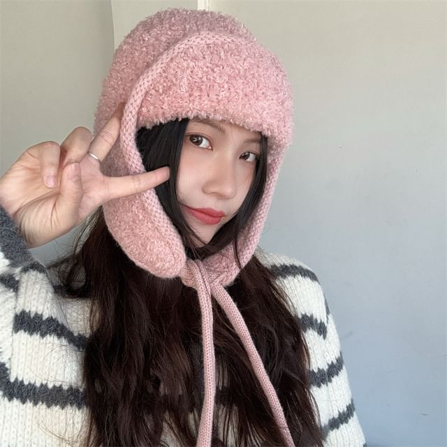 4-4 STUDIO-Fleece Trapper Hat