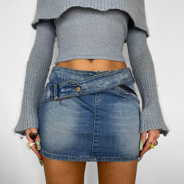 Honet - Denim Mini Pencil Skirt | YesStyle