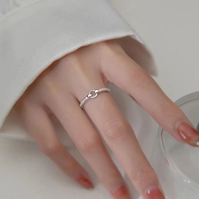 pexrl jewelry-925 Sterling Silver Rhinestone Ring