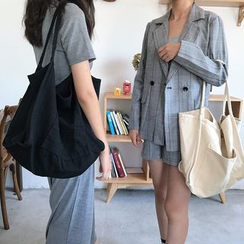 Yeyu Studio - Pocketed Canvas Tote Bag Yeyu Studio - Pocketed Canvas Tote Bag