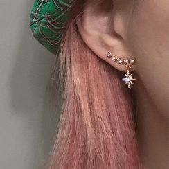 Recitbeau - Rhinestone Star Dangle Earring Recitbeau - Rhinestone Star Dangle Earring