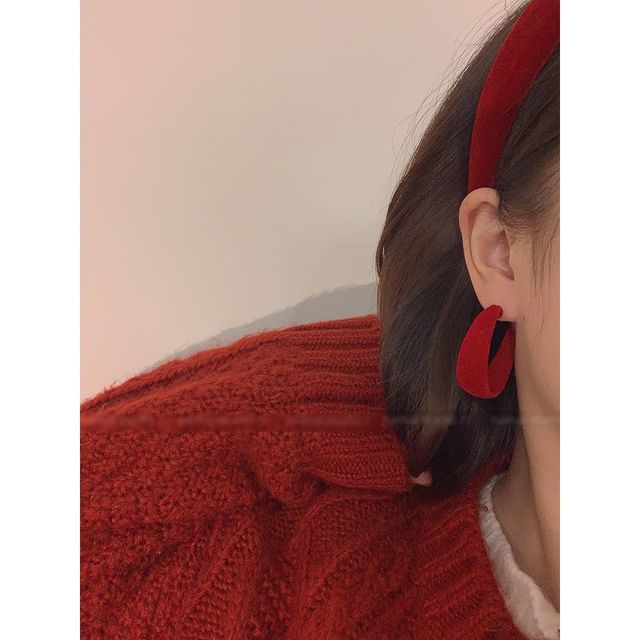 Chimerro-Velvet Thick Hoop Earring