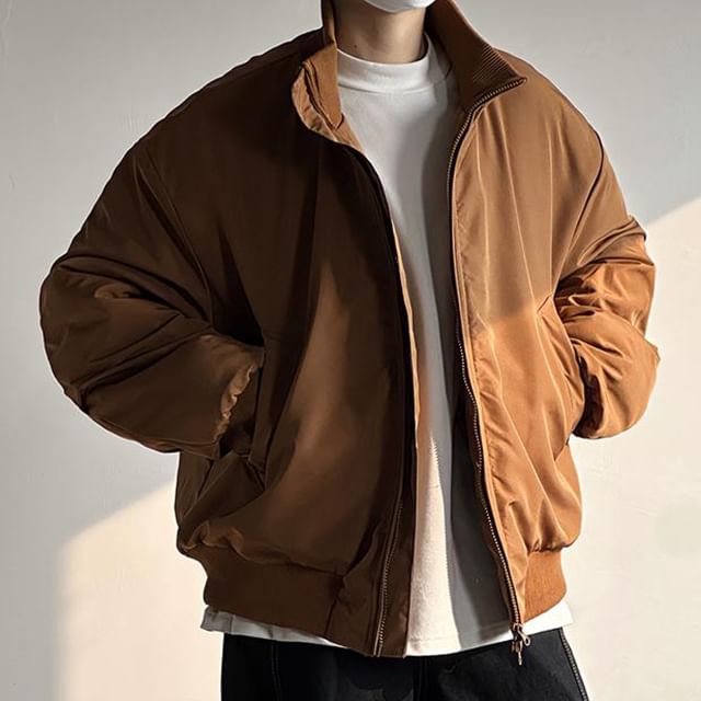 ROOSE-Plain Zip Jacket