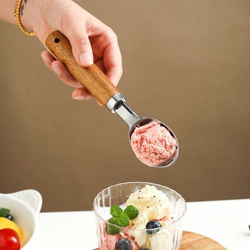 Ice Cream Scoop with Wood Handle