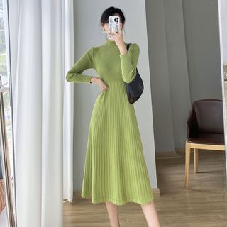 knee length dresses for ladies Korean Dress For Autumn