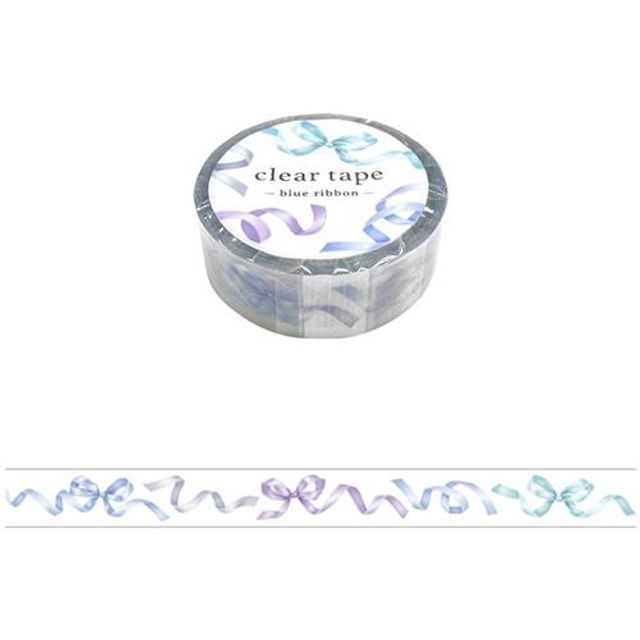 MIND WAVE-Clear Tape 15mm Blue Ribbon