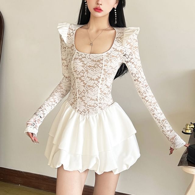 knee length dresses for ladies Bubble Hem High Low Shirt Dress  Buxom Couture