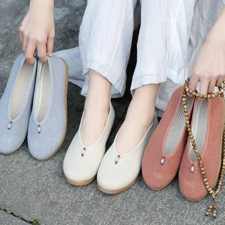 beaded flats