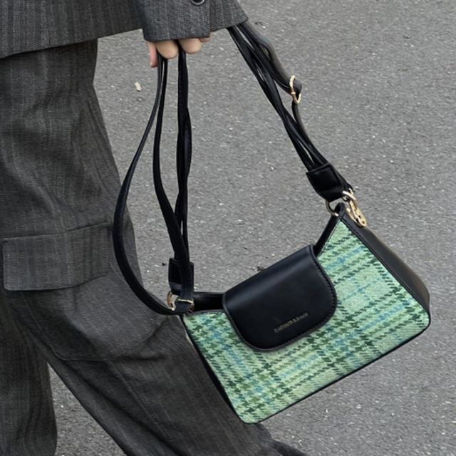 Basaran-Houndstooth Crossbody Bag